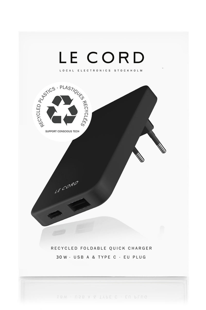 Black Lava ReCharger · 30W PD Recycled Wall Charger-0