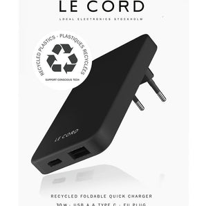 Black Lava ReCharger · 30W PD Recycled Wall Charger-0