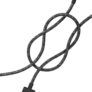 Black iPhone Lightning cable · 2 meter · Made of recycled fishing nets-1